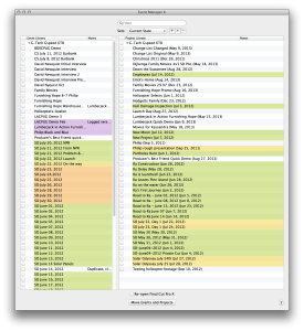 Event Manager X interface with all Events and Projects hidden from Final Cut Pro X. (Click to Enlarge.)